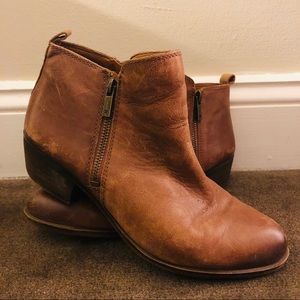 Lucky Brand Brown Heeled Booties Size 8.5W